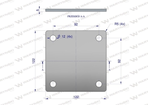 Płytka czterootworowa Jarzma M10 80 Waryński 2