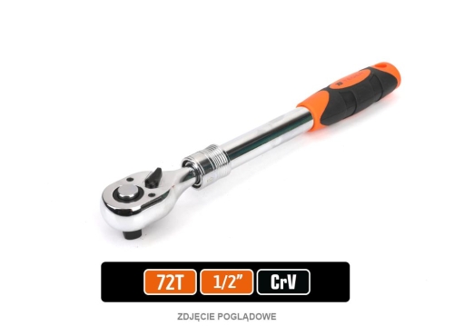 Grzechotka teleskopowa 1/2" 72T TEGER