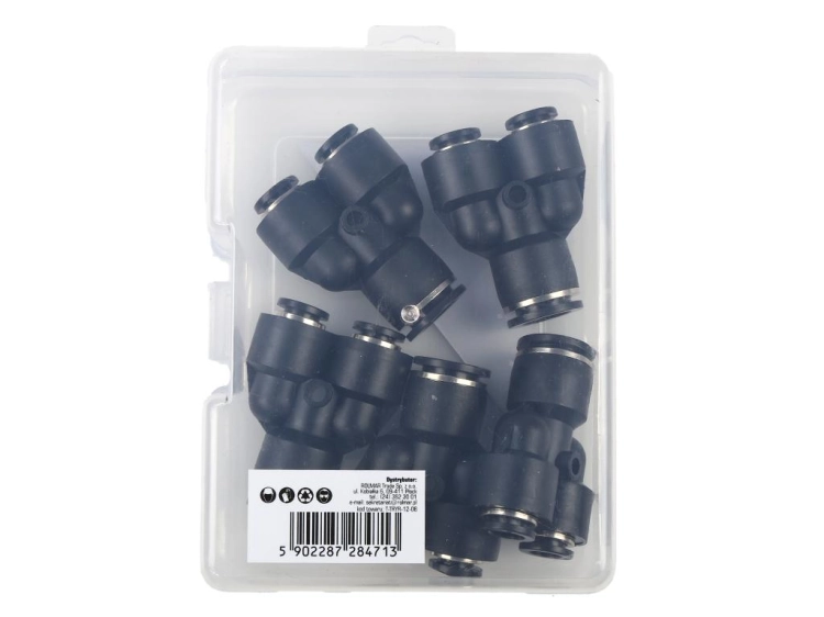 Trójnik wtykowy tekalan (typ Y) redukcyjny 2x12mm / 1x8mm TEGER 4
