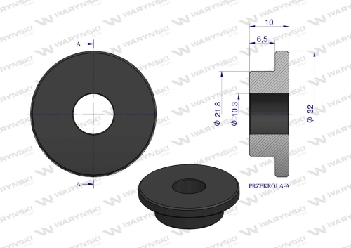 Tulejka wewnętrzna noża rozdrabniacza 22mm do noża 3mm Bizon Dyminy Żukowo Waryński 2