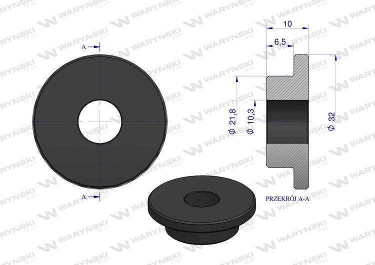 Tulejka wewnętrzna noża rozdrabniacza 22mm do noża 3mm Bizon Dyminy Żukowo Waryński 2
