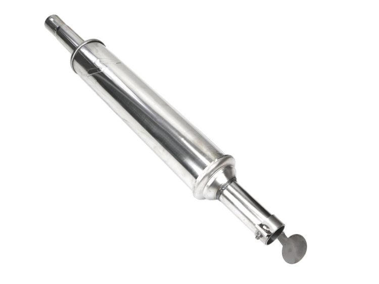 Tłumik okrągły krótki 865mm 4.5kg C-330 (prosty) INOX WARYŃSKI