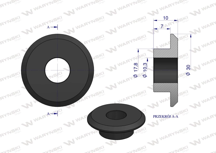 Tulejka wewnętrzna noża rozdrabniacza 18mm do noża 4mm Claas 060016 Waryński 2