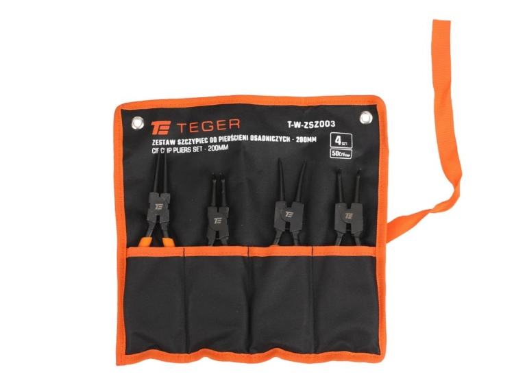 Zestaw szczypiec do pierścieni osadczych 200 mm - 4szt Teger 2