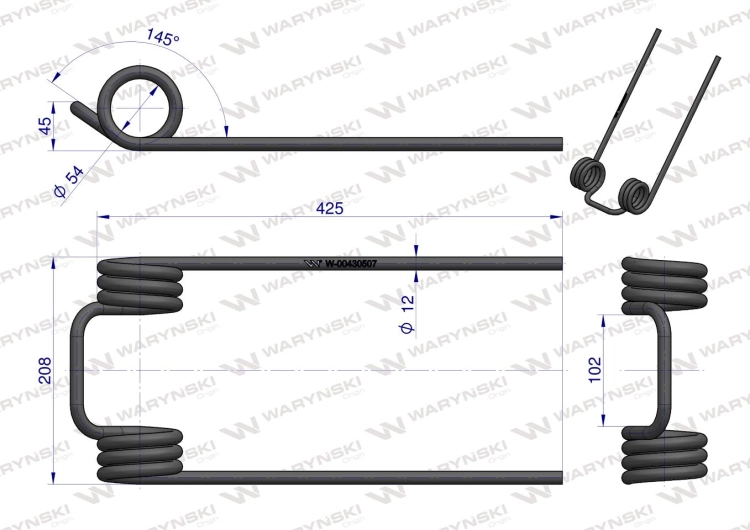 Palec zagarniający zastosowanie siewnik Horsch 00430507 Waryński  3