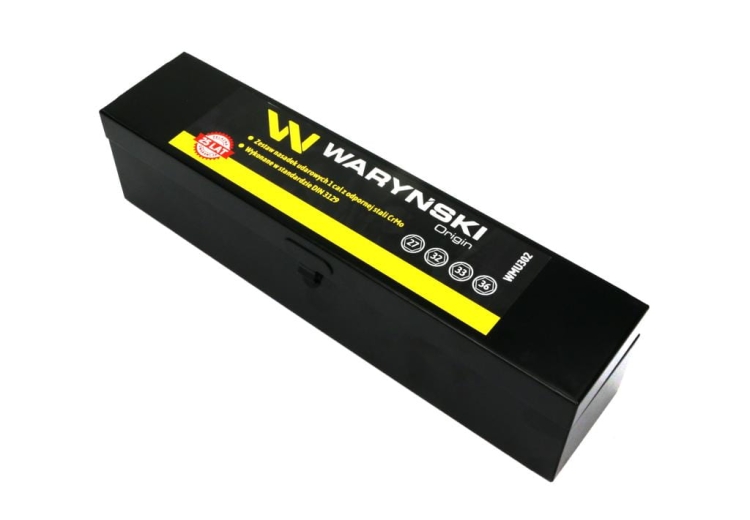 Zestaw nasadek udarowych 1" 4 cz. 27. 32. 33. 36 mm ze stali CrMo DIN 3129 Waryński 4