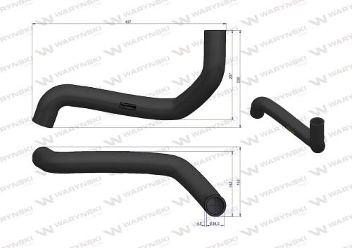 Przewód chłodnicy górny 3220434R1 Waryński 2