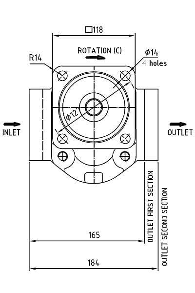 Pompa hydrauliczna N-091C P2CPJ190706C189 JCB 4CX-P8, JCB 4CX, JCB 444, JCB PS35 Waryński 5