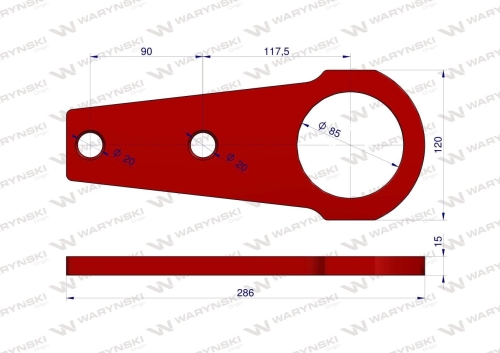 Płyta tylna kosiarka rotacyjna Waryński 2