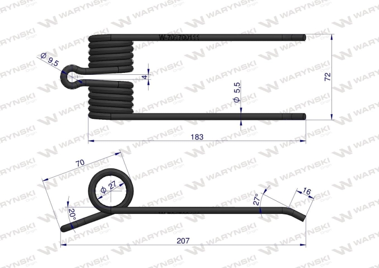 Palec podbieracza zastosowanie Hesston 701700111 Waryński  2