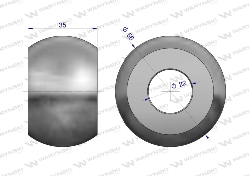 Kula hartowana kat. 1-2 56X22X35 Waryński 2