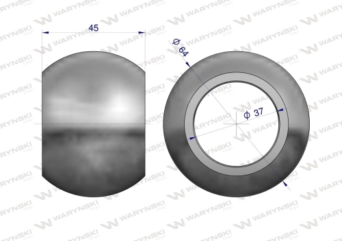 Kula hartowana kat. 3 64X37X45 Waryński 2