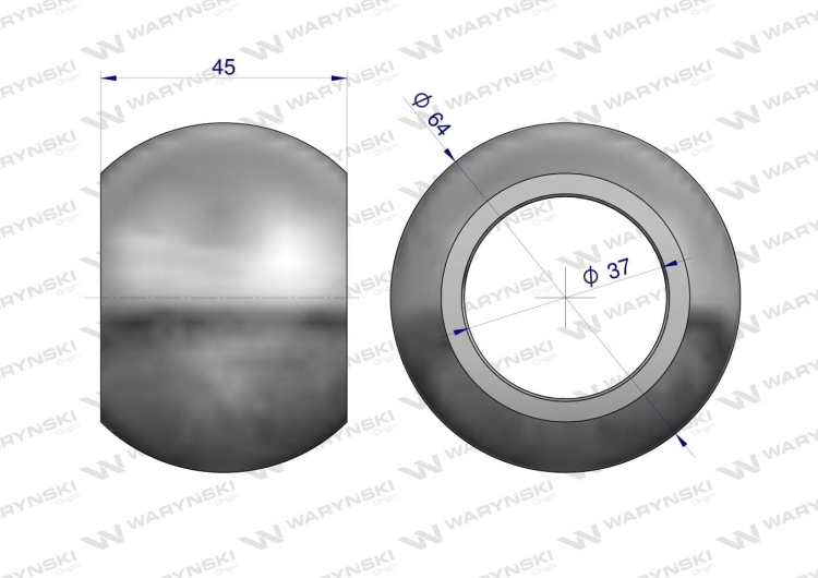 Kula hartowana kat. 3 64X37X45 Waryński 2