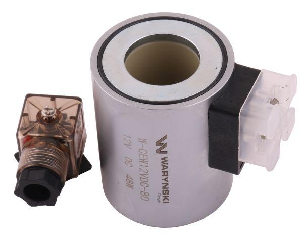 Cewka dzielnika elektrozaworu W-E12DVS6/2-80L. W-E12DVS3/2-80L 12V DC 48W Waryński 3