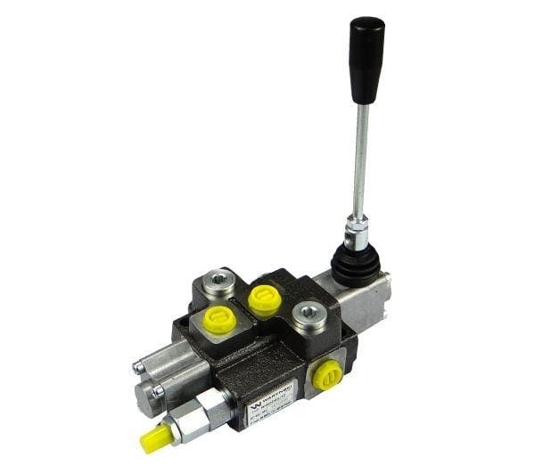 Rozdzielacz hydrauliczny 1-sekcyjny max przepływ 40L z zatrzaskiem Waryński