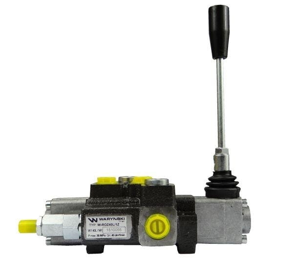 Rozdzielacz hydrauliczny 1-sekcyjny max przepływ 40L z zatrzaskiem Waryński (3)