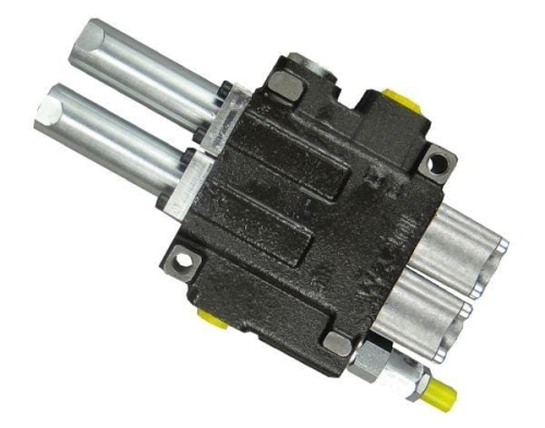 Rozdzielacz hydrauliczny dwusekcyjny (2) 40L sterowany joystickiem Waryński 2