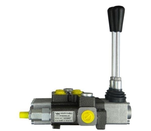 Rozdzielacz hydrauliczny 2-sekcyjny max przepływ 40L z zatrzaskami Waryński 2