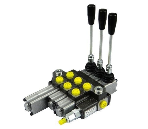 Rozdzielacz hydrauliczny 3-sekcyjny max przepływ 40L 1-sekcja pływająca Waryński