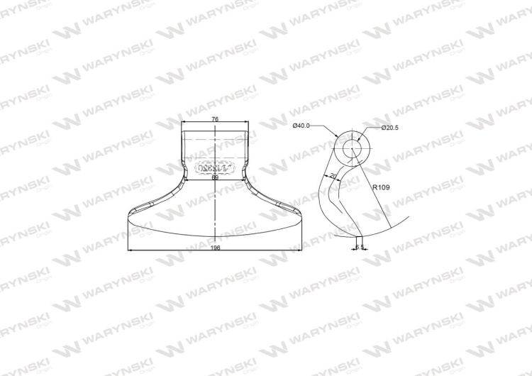 Bijak młotkowy mulczarka zastosowanie Perfekt Rosatella otwór 20 mm Waryński 2
