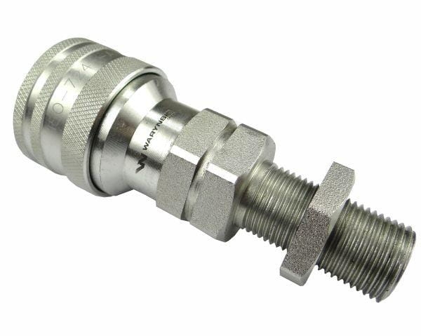 Szybkozłącze hydrauliczne gniazdo long M18x1.5 gwint zewnętrzny EURO (9100818GL) (ISO 7241-A) Waryński  2