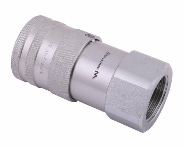 Szybkozłącze hydrauliczne suchoodcinające (rozmiar 1/2) gniazdo G3/4"BSP gwint wewnętrzny ISO16028 Waryński 2