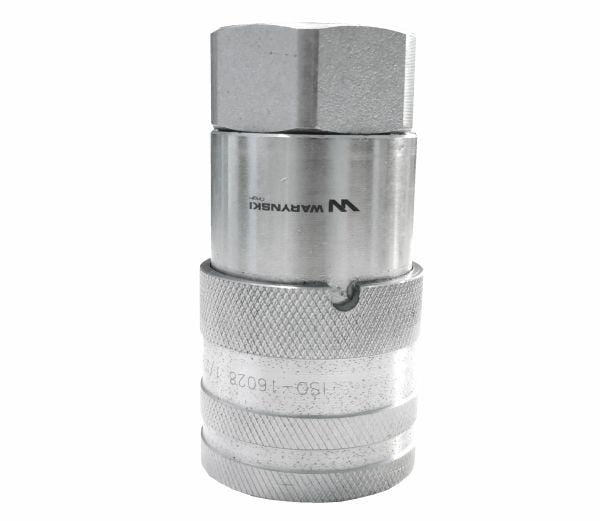 Szybkozłącze hydrauliczne suchoodcinające gniazdo G1/4"BSP gwint wewnętrzny ISO16028 Waryński 3