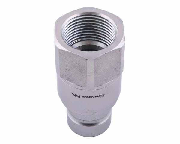 Szybkozłącze hydrauliczne suchoodcinające (rozmiar 3/4) wtyczka G1"BSP gwint wewnętrzny ISO16028 Waryński