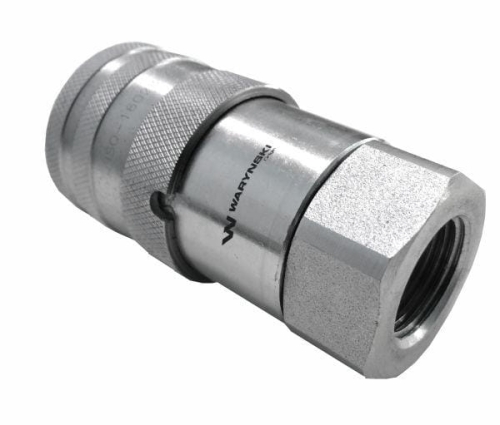 Szybkozłącze hydrauliczne suchoodcinające gniazdo G3/8"BSP gwint wewnętrzny ISO16028 Waryński