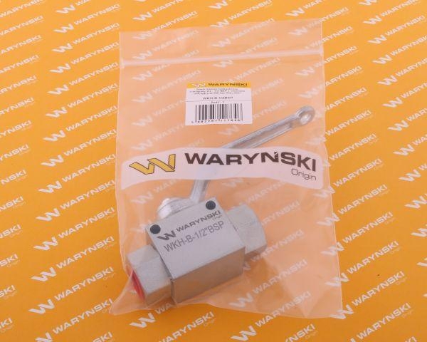 Zawór kulowy hydrauliczny 2-drogowy 2/2 - 1/2"BSP z otworami mocującymi 500 bar Waryński 3