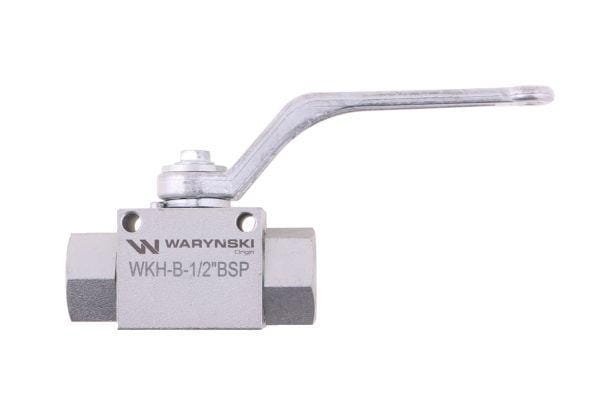 Zawór kulowy hydrauliczny 2-drogowy 2/2 - 1/2"BSP z otworami mocującymi 500 bar Waryński 4