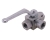Zawór kulowy hydrauliczny 3-drogowy 3/2 - 1/2"BSP z otworami mocującymi 500 bar Waryński 3