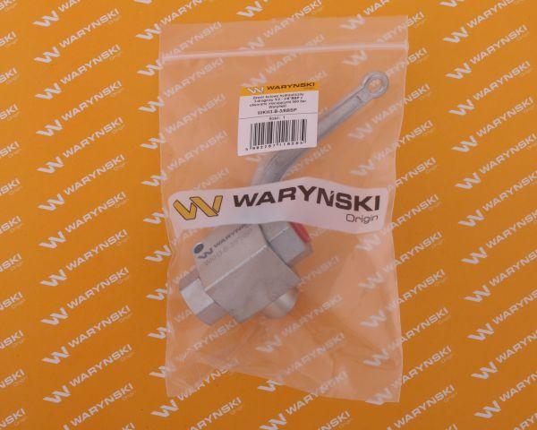 Zawór kulowy hydrauliczny 3-drogowy 3/2 - 3/8"BSP z otworami mocującymi 500 bar Waryński 5
