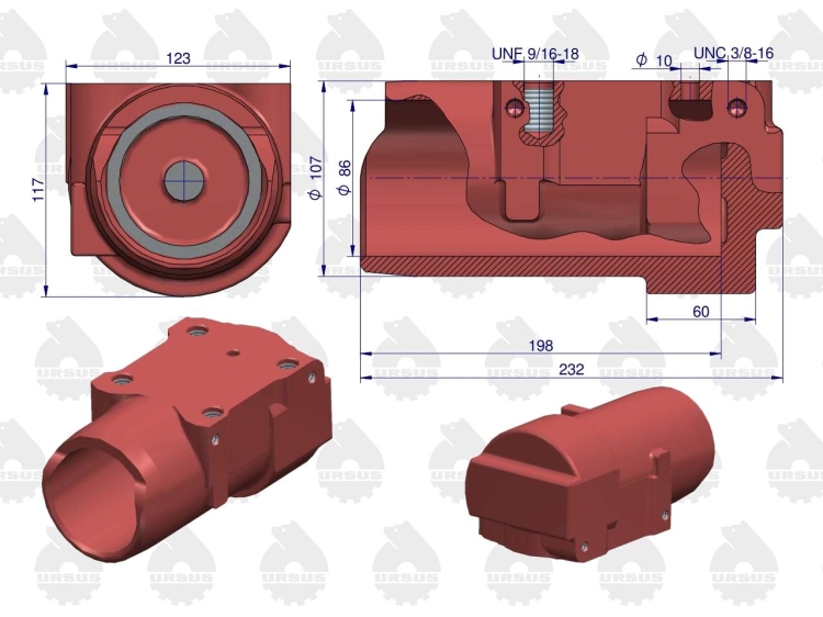 Cylinder podnośnika MF-4 ORYGINAŁ URSUS (2)