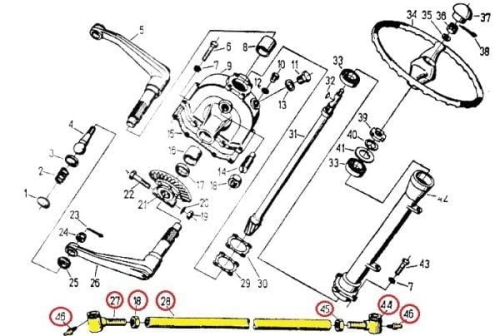 Drążek kierowniczy kompletny z głowicami C-330 (2)