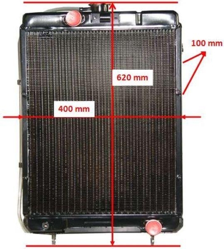 Chłodnica wody miedziana 4-kanaliki C-330  2