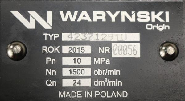 Pompa hydrauliczna PZ18AT podnośnika wzmocniona 23 l/min C-330 ORYGINAŁ URSUS 3