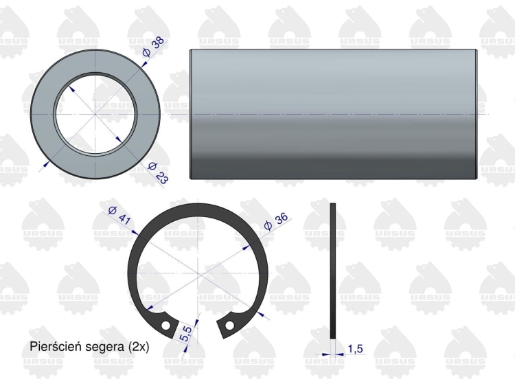 Tłok silnika 50106480 C-330 ORYGINAŁ URSUS 4