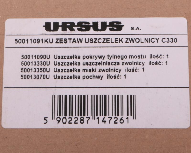 Komplet ( zestaw ) uszczelek zwolnicy 50013330 50013350 50013070 C-330 ORYGINAŁ URSUS 5