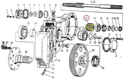 Koło małe napędzające zwolnicy C-328/330 Skropol 2