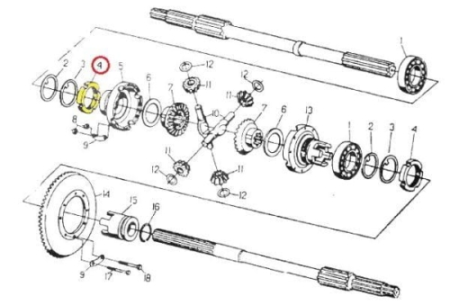 Nakrętka łożyska mechanizmu różnicowego C-330 2