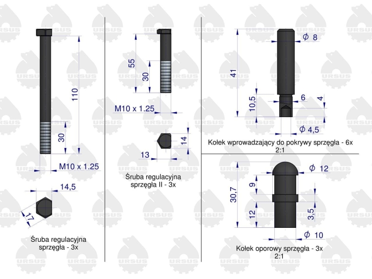 Komplet naprawczy sprzęgła C-330/360 50511180 Oryginał Ursus 2