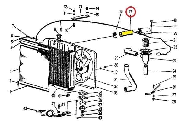 Przewód gumowy zbrojony płótnem 951314 C-360/Zetor (rura wody) ORYGINAŁ URSUS 3