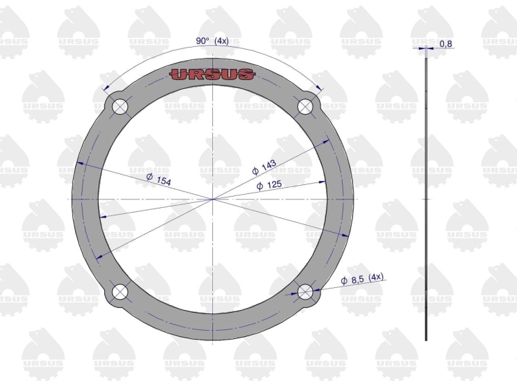 Komplet ( zestaw ) uszczelek zwolnicy 50528020. 50428120. 50528040 C-360 ORYGINAŁ URSUS 3