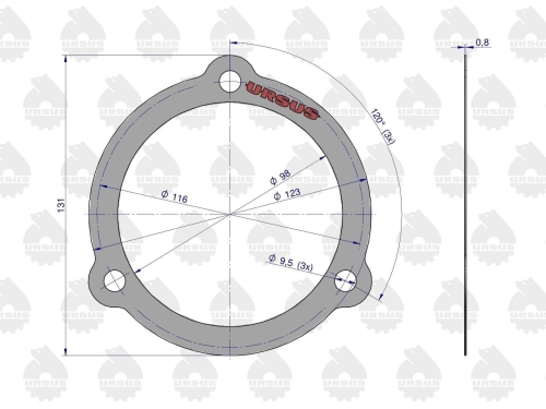 Komplet ( zestaw ) uszczelek zwolnicy 50528020. 50428120. 50528040 C-360 ORYGINAŁ URSUS 2