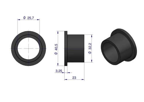 Tulejka krzyżaka obrotowego podbieracza Prasa Kostka Sipma zamiennik 2