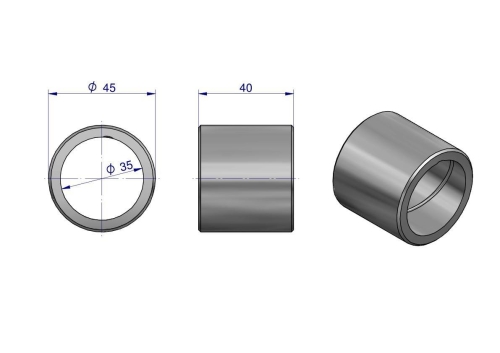 Tuleja wciskana korbowodu Prasa Kostka Sipma 2