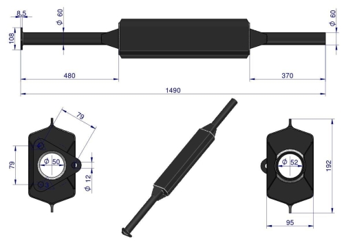 Tłumik emaliowany C-385 2