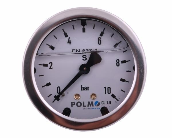 Manometr glicerynowy M63 0-10 bar tylne przyłącze G1/4" POLMO 2