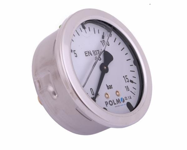 MGH63KG14T16PManometr glicerynowy M63 0-16 bar tylne przyłącze G1/4" POLMO